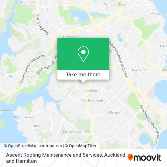 Ascent Roofing Maintenance and Services map