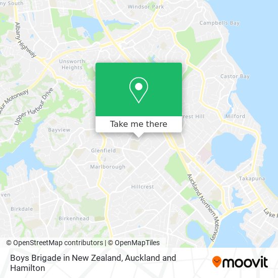 Boys Brigade in New Zealand map