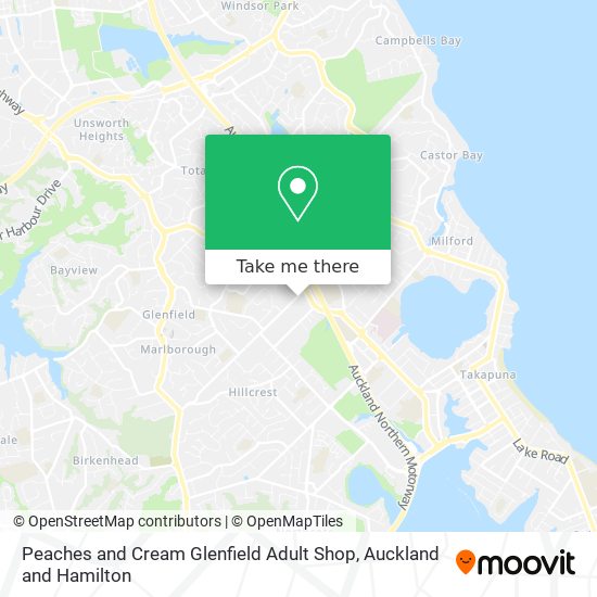 Peaches and Cream Glenfield Adult Shop map