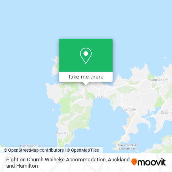 Eight on Church Waiheke Accommodation地图