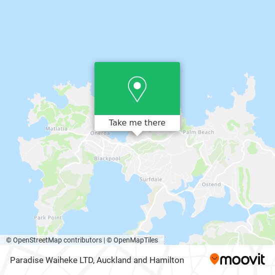 Paradise Waiheke LTD map