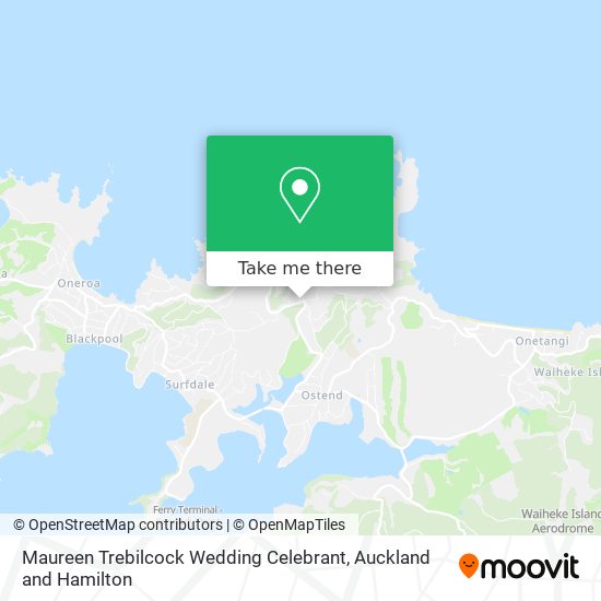 Maureen Trebilcock Wedding Celebrant map