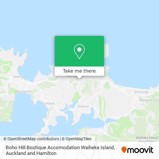 Boho Hill Boutique Accomodation Waiheke Island map