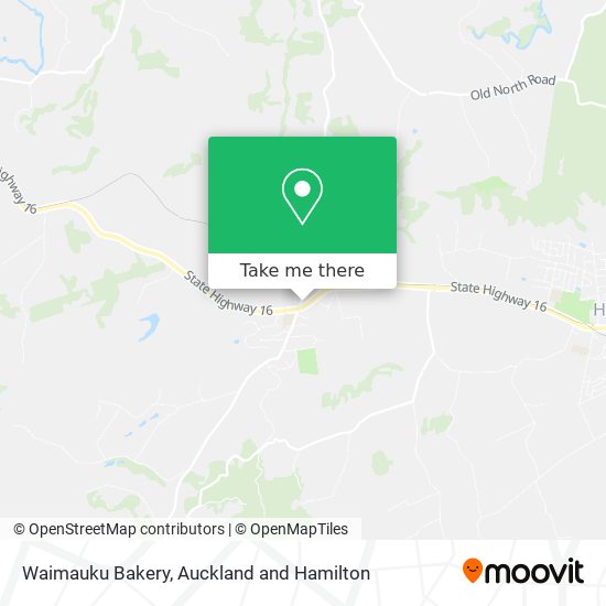 Waimauku Bakery map