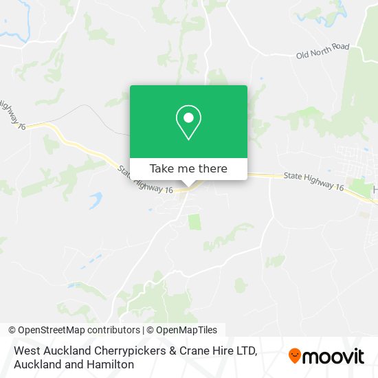 West Auckland Cherrypickers & Crane Hire LTD map