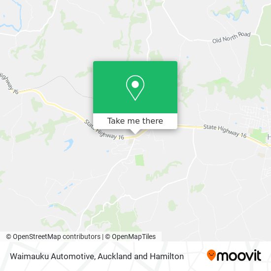 Waimauku Automotive map