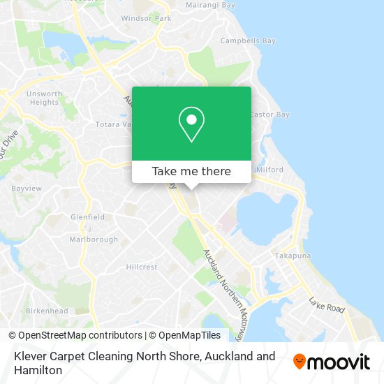 Klever Carpet Cleaning North Shore map