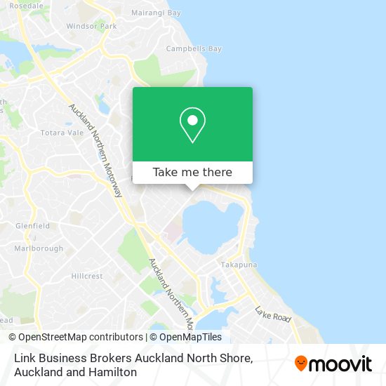 Link Business Brokers Auckland North Shore map
