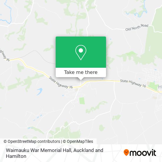 Waimauku War Memorial Hall map