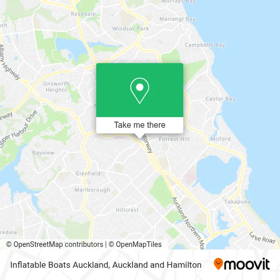 Inflatable Boats Auckland map