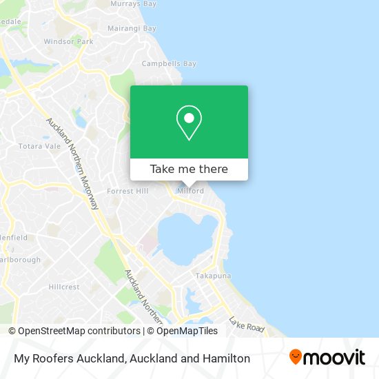 My Roofers Auckland map