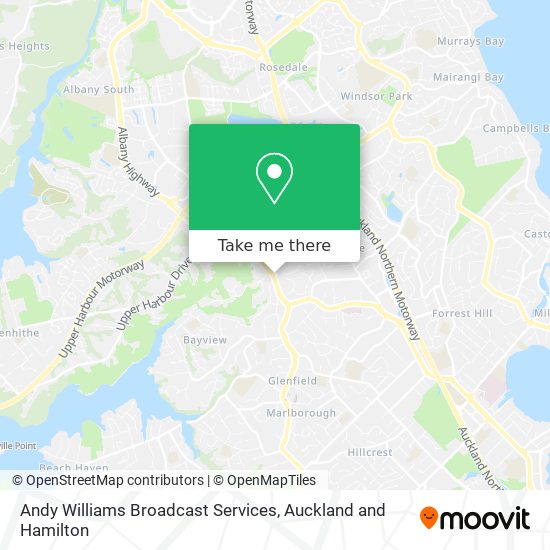 Andy Williams Broadcast Services map