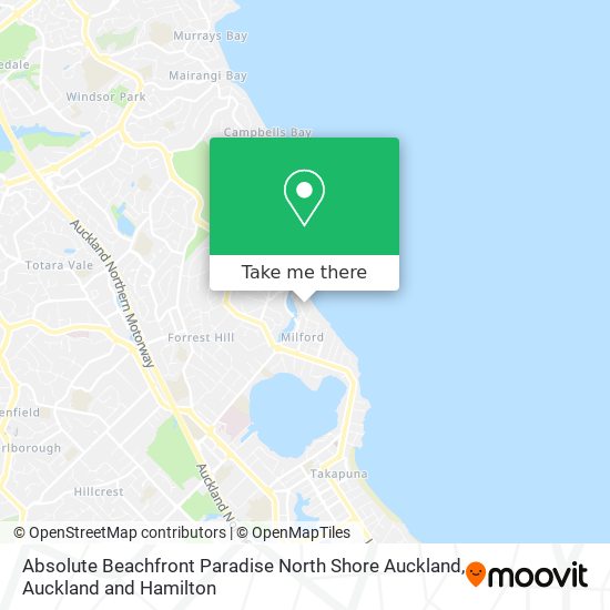 Absolute Beachfront Paradise North Shore Auckland map