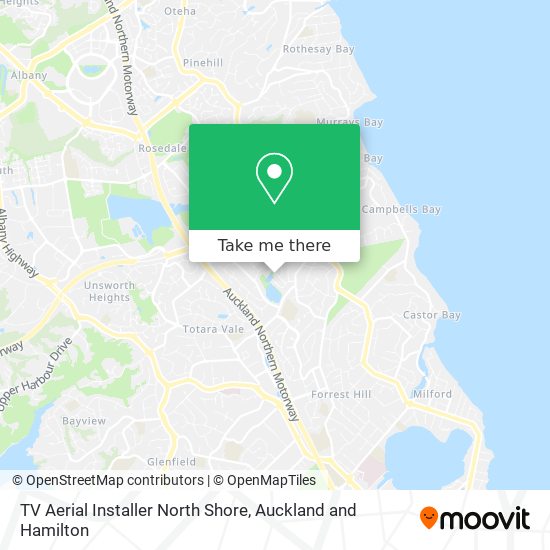 TV Aerial Installer North Shore map