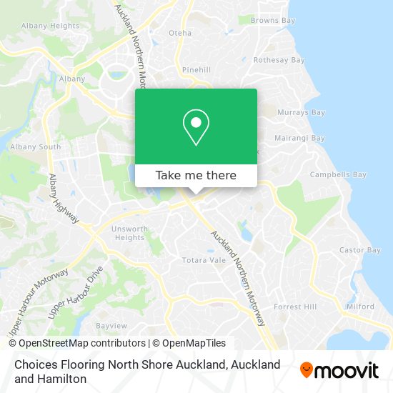 Choices Flooring North Shore Auckland map