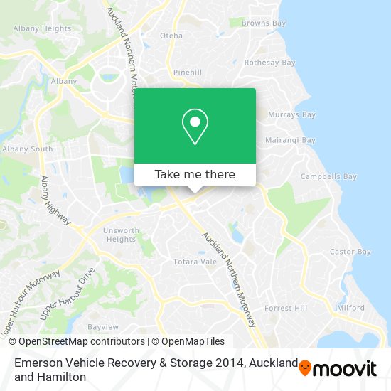 Emerson Vehicle Recovery & Storage 2014 map