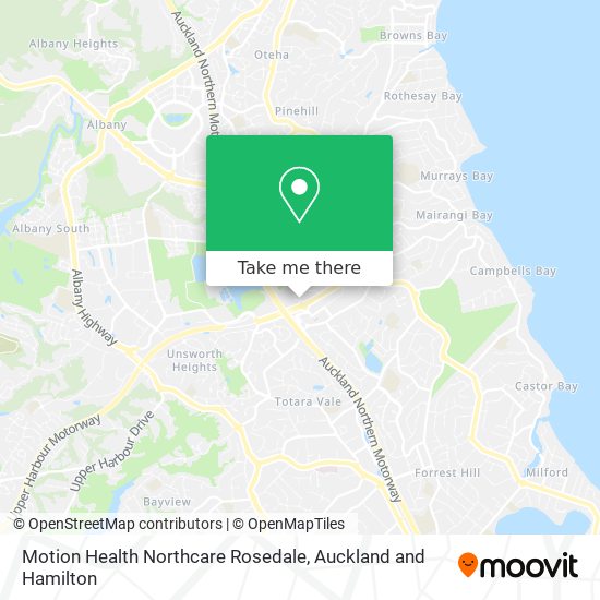 Motion Health Northcare Rosedale map