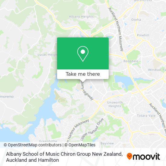 Albany School of Music Chiron Group New Zealand map