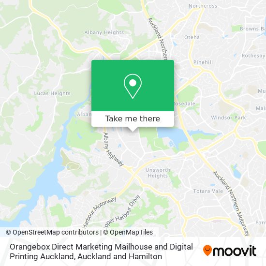 Orangebox Direct Marketing Mailhouse and Digital Printing Auckland map