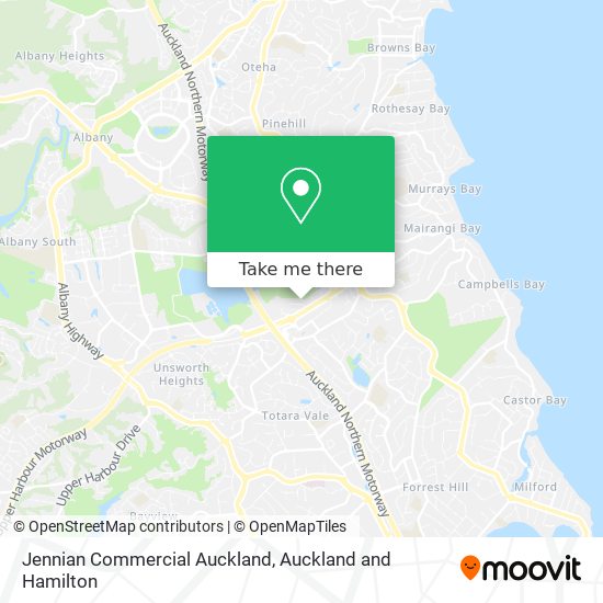 Jennian Commercial Auckland map