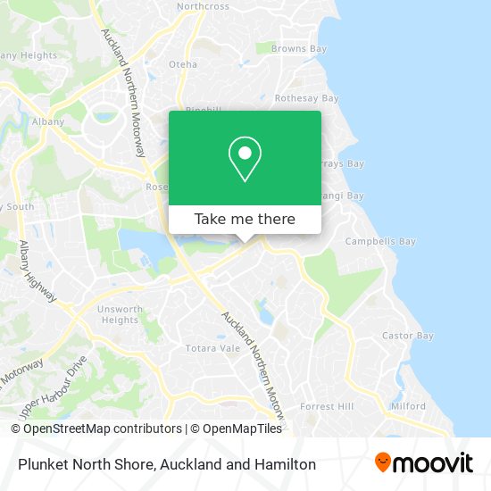 Plunket North Shore地图