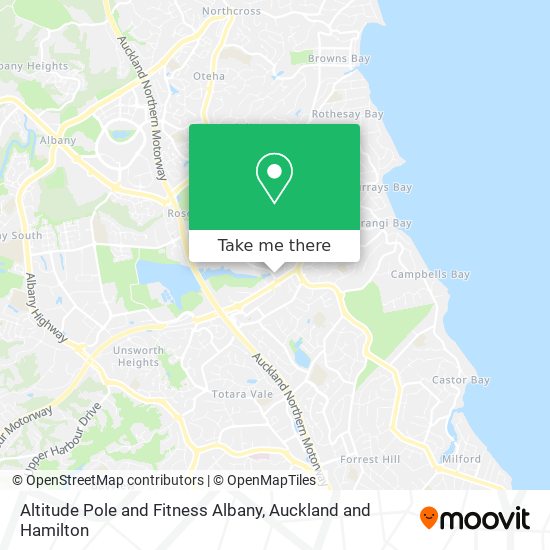 Altitude Pole and Fitness Albany map