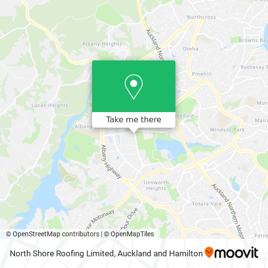 North Shore Roofing Limited map