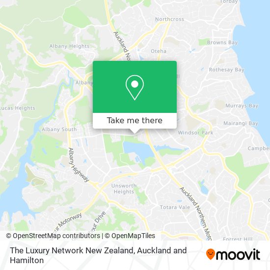 The Luxury Network New Zealand map