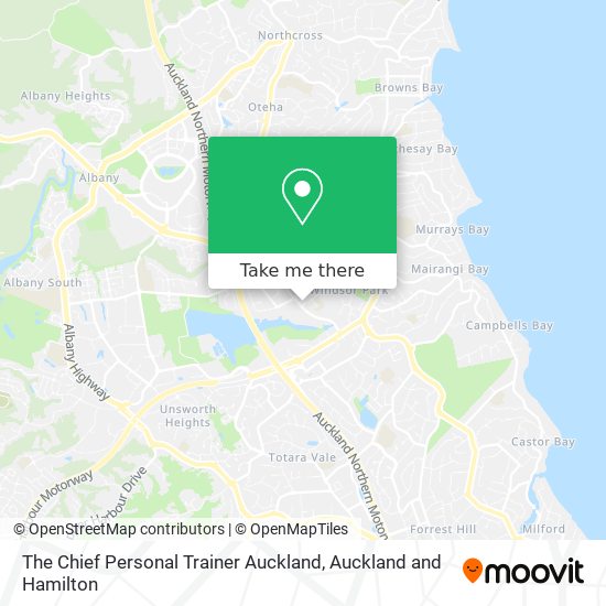 The Chief Personal Trainer Auckland map