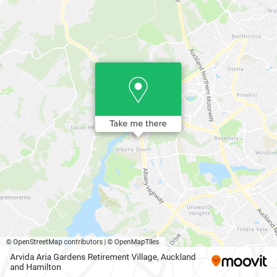 Arvida Aria Gardens Retirement Village map