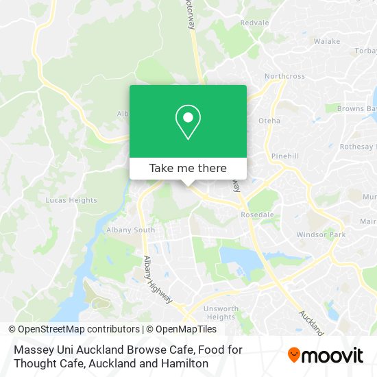 Massey Uni Auckland Browse Cafe, Food for Thought Cafe map