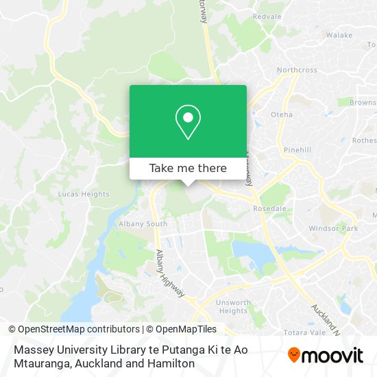 Massey University Library te Putanga Ki te Ao Mtauranga map