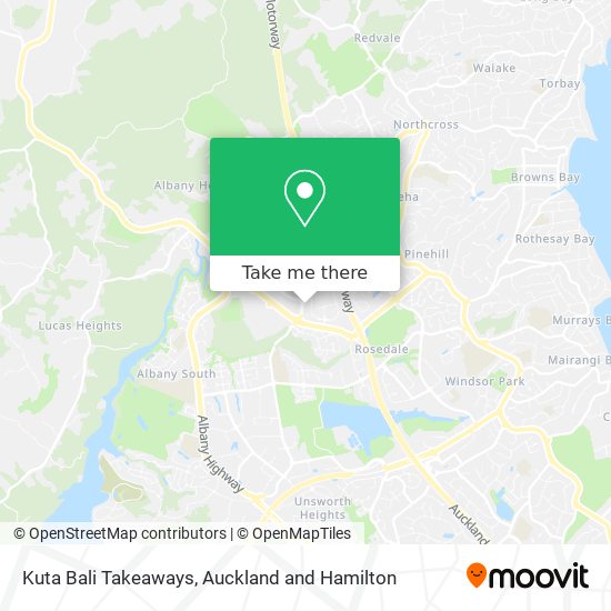 Kuta Bali Takeaways map