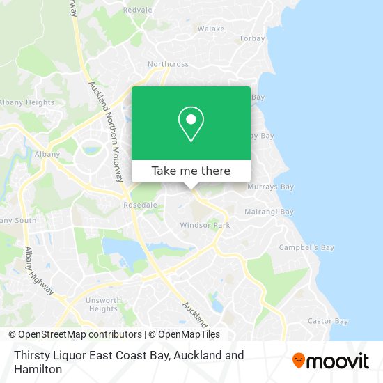 Thirsty Liquor East Coast Bay map