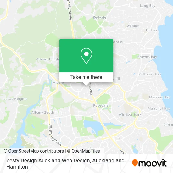 Zesty Design Auckland Web Design map
