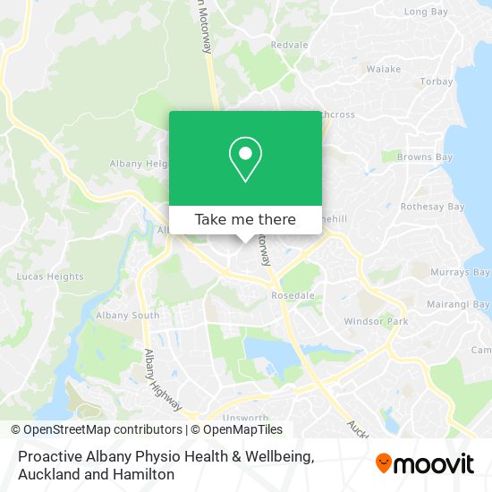 Proactive Albany Physio Health & Wellbeing map