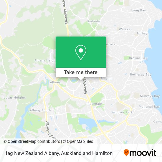 Iag New Zealand Albany map