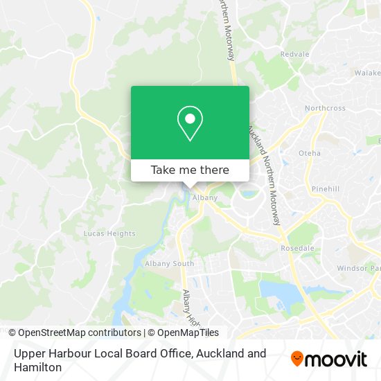 Upper Harbour Local Board Office map