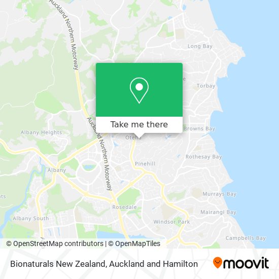 Bionaturals New Zealand map