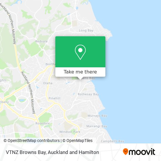 VTNZ Browns Bay map