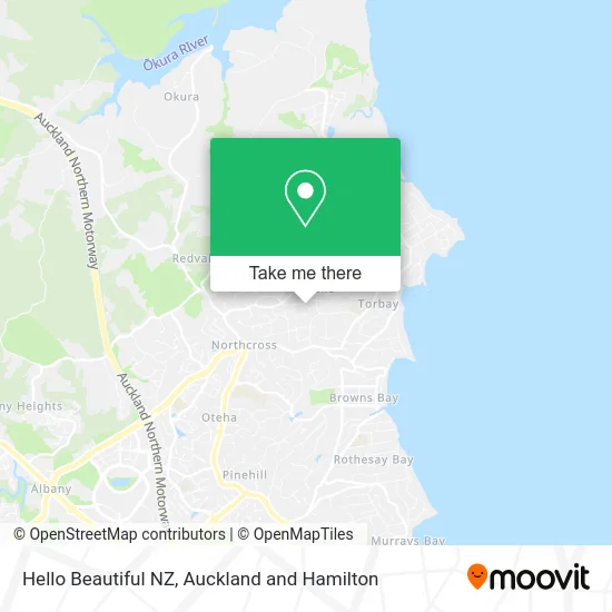 Hello Beautiful NZ map