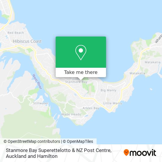 Stanmore Bay Superettelotto & NZ Post Centre map