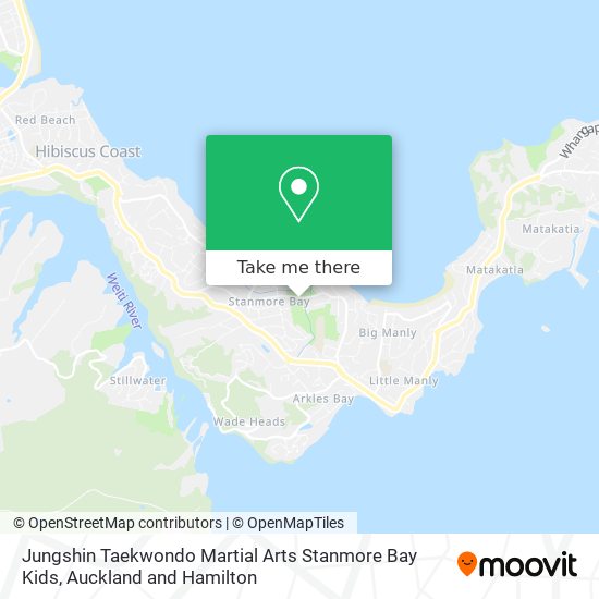 Jungshin Taekwondo Martial Arts Stanmore Bay Kids map