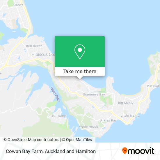 Cowan Bay Farm map
