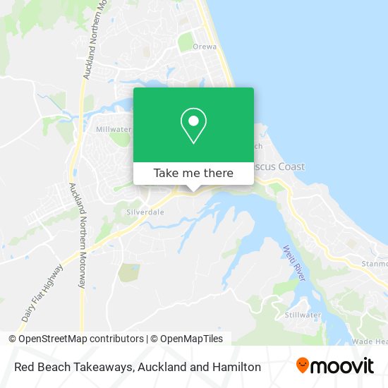 Red Beach Takeaways map