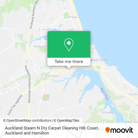 Auckland Steam N Dry Carpet Cleaning Hib Coast map