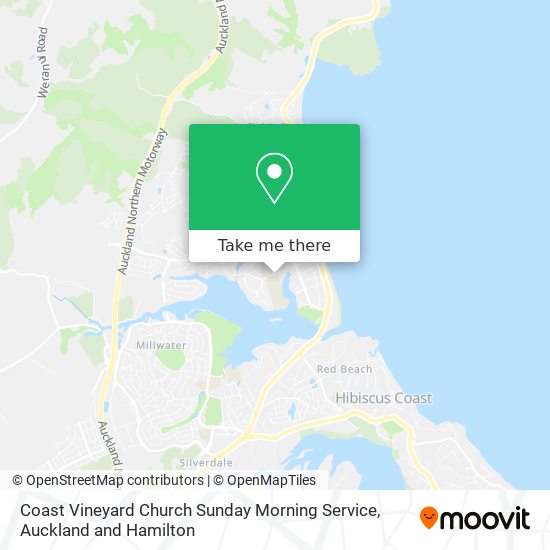 Coast Vineyard Church Sunday Morning Service map