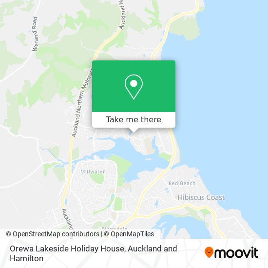 Orewa Lakeside Holiday House map