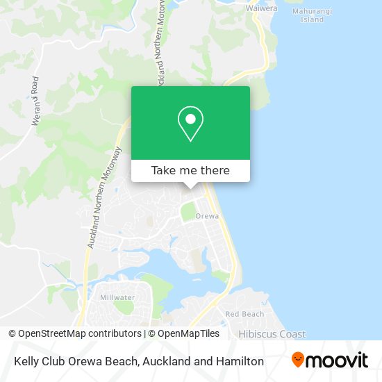 Kelly Club Orewa Beach map