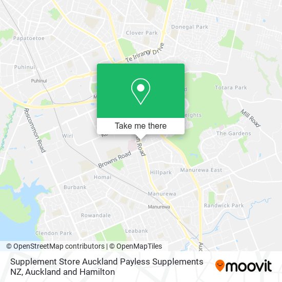 Supplement Store Auckland Payless Supplements NZ map